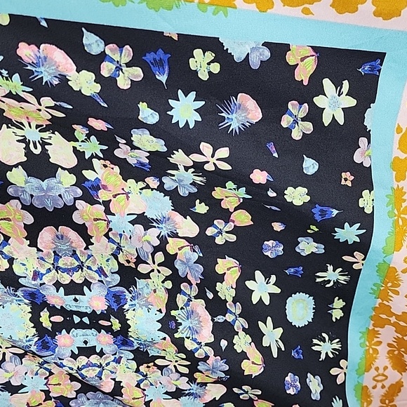 Rachel Roy Women Black Blue Assymetrical  Sleeveless Dress with Floral  Size XS - Picture 5 of 10